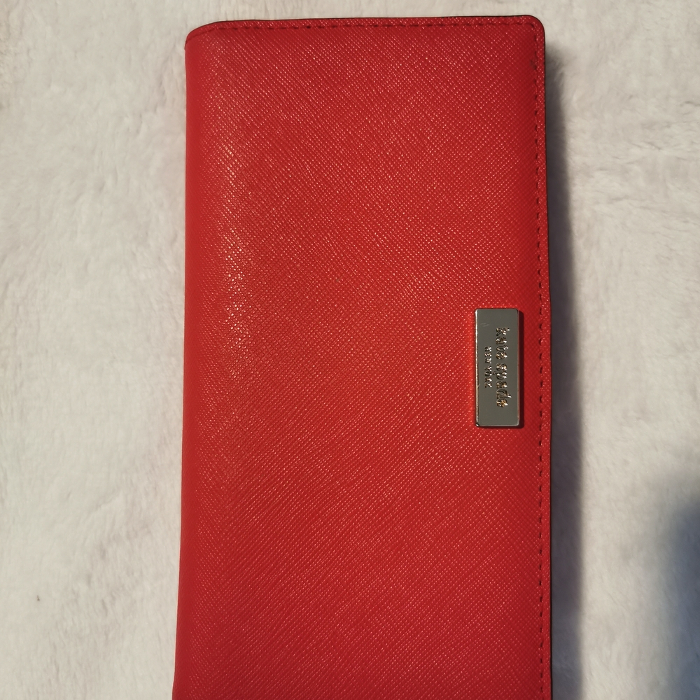 Red Wallet with Silver Accent